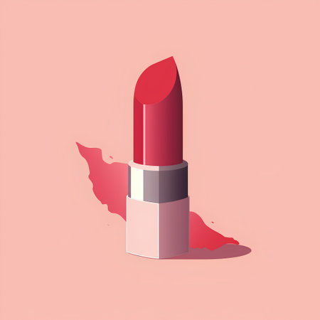 Lipstick vector illustration in flat style. Lipstick icon.の素材