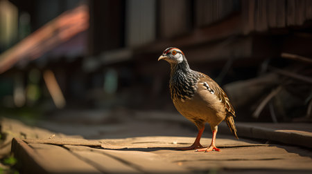 White-necked partridge (Crested Partridge)の素材