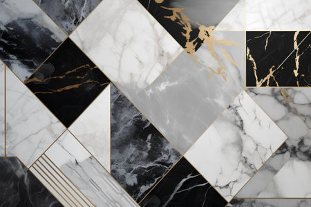 Marble patterned texture background. Marbles of Thailand, black and gold.の素材