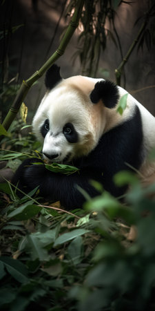 Giant panda bear (Ailuropoda melanoleuca)の素材