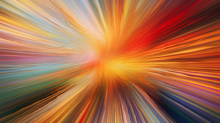 abstract background with rays of light in red, yellow and blueの素材