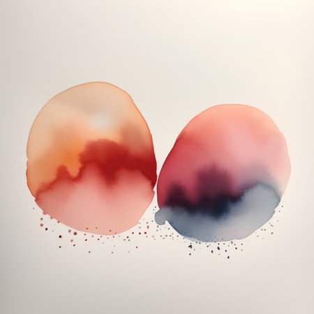 Watercolor painted eggs. Vector illustration. Abstract watercolor background.の素材