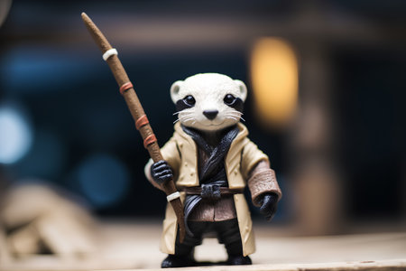 Lego minifigure of panda. Studio shot.の素材