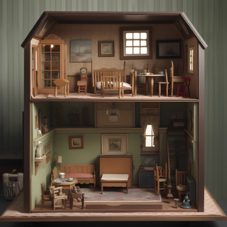 3d rendering of a childrens room in an old school styleの素材