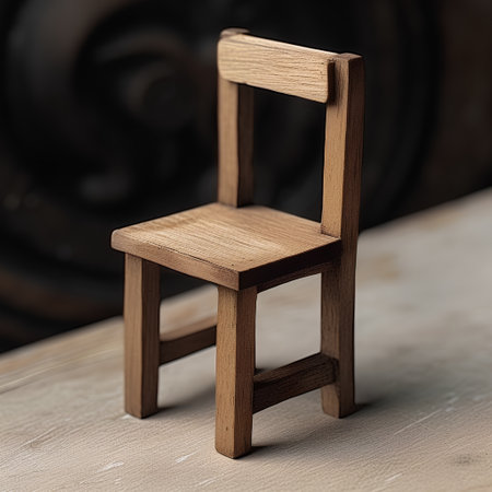 Wooden chair on the background of the barrel. 3d renderingの素材