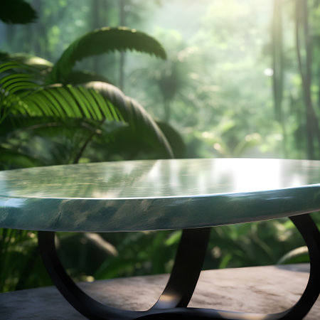 Table Top And Blur Nature of the Background. For product displayの素材