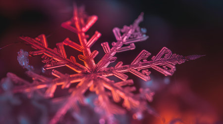 Snowflakes, Christmas and New Year background. 3D renderingの素材