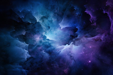 Cosmic space and stars, color cosmic abstract background with nebulaの素材