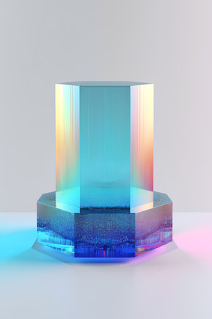 Abstract geometric background. 3d render, 3d illustration. Futuristic design.の素材