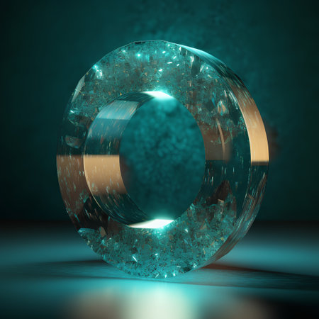 letter O in futuristic style, 3d render, computer generated imagesの素材
