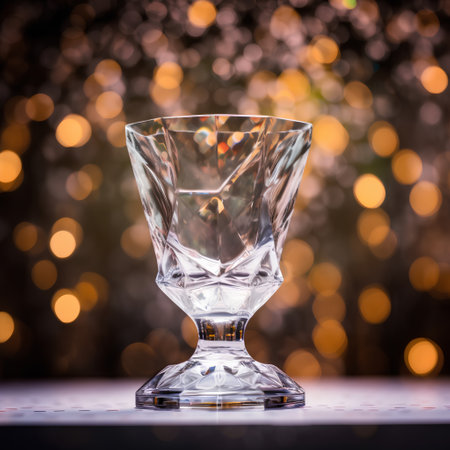 Cocktail glass on bokeh background, party and celebration conceptの素材