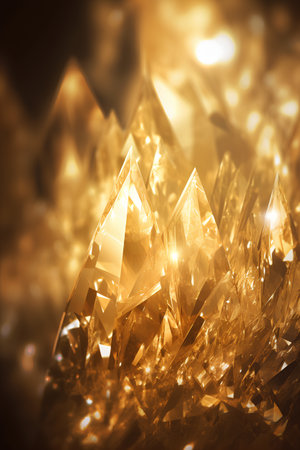 Macro shot of a beautiful diamond. 3d rendering, 3d illustration.の素材