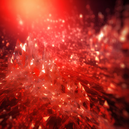 abstract red background with some smooth lines in it (3d render)の素材