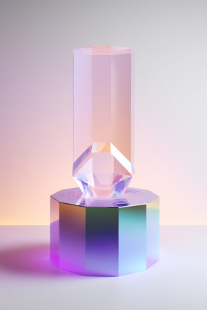 3d render, abstract geometric background, modern minimal design, pastel colorsの素材