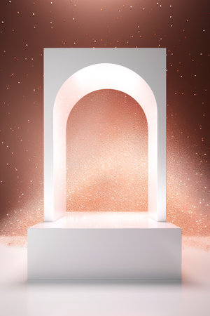 Abstract background, empty showcase for exhibit. 3d rendering, mock upの素材