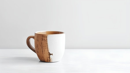 Coffee cup on a white background with copy space for textの素材