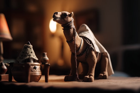 Camel toy in the interior of the house. Selective focusの素材