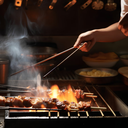 Bar-B-Q or BBQ grill is a kind of Chinese food.の素材