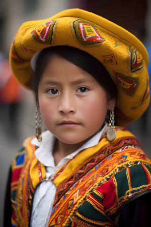 Unidentified Nepalese girl circa October 2013 in Kathmandu.の素材