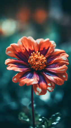 Close up of a beautiful flower in the garden. Selective focus.の素材