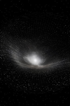 Galaxy and stars, computer generated abstract background, 3D renderingの素材