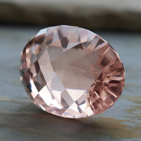 Close-up of a beautiful diamond on a wooden background. Macro.の素材