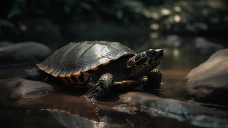 Red-eared slider (Trachemys scripta elegans)の素材