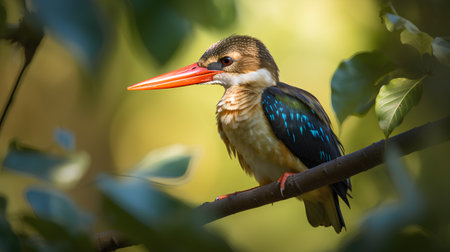 White-throated Kingfisher (Halcyon smithi)の素材