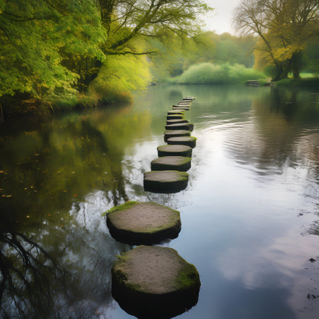 Wooden jetty on a lake in the English Lake District.の素材