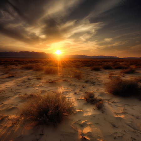 Sunset in the desert of death valley, california, usaの素材