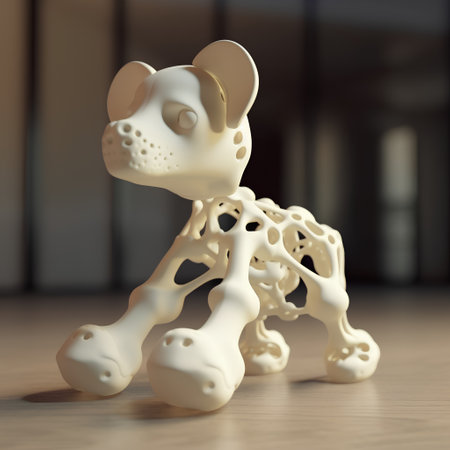 skeleton of a dog on a wooden floor, 3d renderの素材