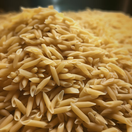 closeup of a pile of italian pasta (macaroni)の素材