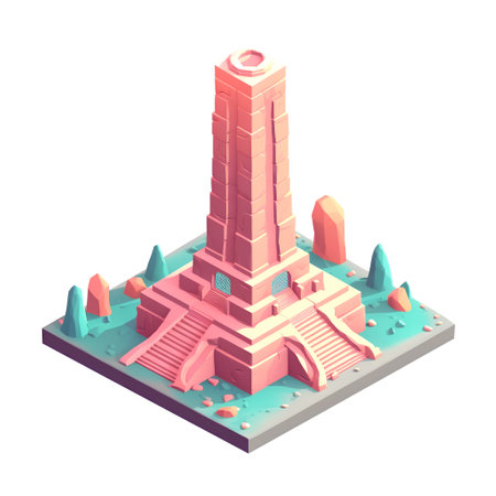 Isometric 3d vector illustration of the ancient city of Rome.の素材