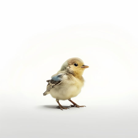 Little chick isolated on a white background. 3d render illustration.の素材