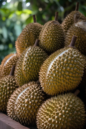 Durian fruit, Durian is a king of fruit in Thailandの素材