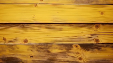 Wooden background or texture with knots and nail holes in yellow colorの素材