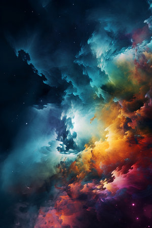 Abstract fractal background. Design element for brochure, advertisements, presentation, web and other graphic designer works. Digital collage.の素材
