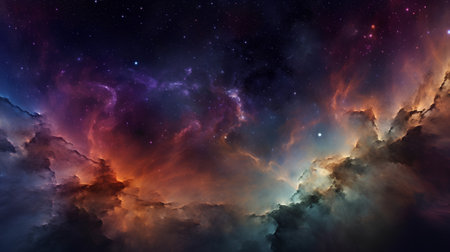 Abstract fractal illustration for creative design looks like galaxies in space.の素材