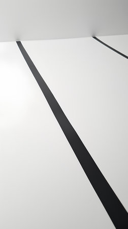 Abstract background of empty white room with black stripes. 3d renderingの素材