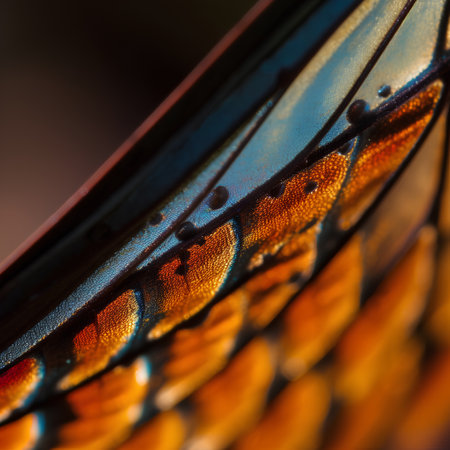 Macro shot of a detail of a snake skin with a blurred backgroundの素材