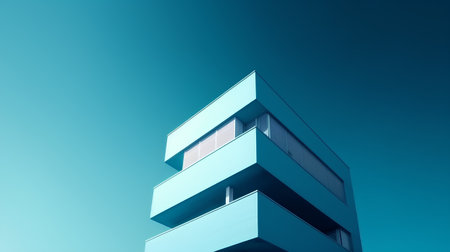 Abstract modern architecture background, fragment of contemporary urban geometry. 3D renderingの素材