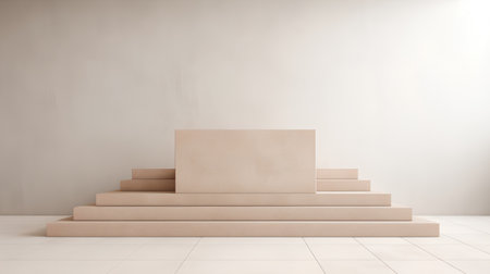 Empty room with stairs and blank wall. Mock up, 3D Renderの素材