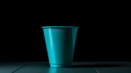 3d rendering of a green recycle bin on a black background.の素材