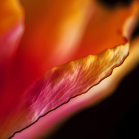 Tulip petals close up. Floral abstract background.の素材