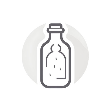 Bottle of water icon. Vector illustration in thin line style.の素材
