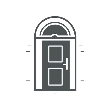Door icon, vector illustration. Flat design style eps 10の素材