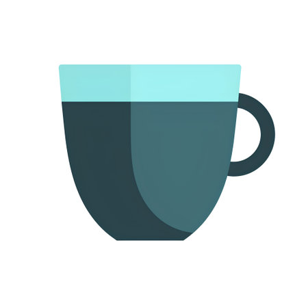 Coffee cup flat icon isolated on white background. Vector illustrationの素材