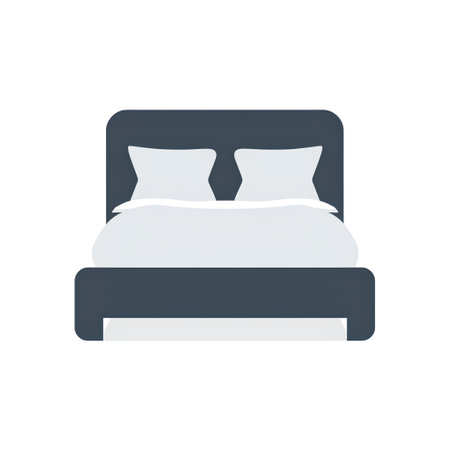 Double bed icon vector isolated on white background for your web and mobile app design, Double bed logo conceptの素材