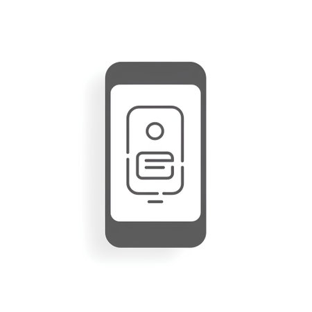 Smartphone with blank screen. Mobile phone icon. Vector illustration.の素材