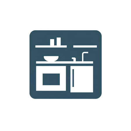 Kitchen furniture icon. Flat design style modern vector illustration concept.の素材